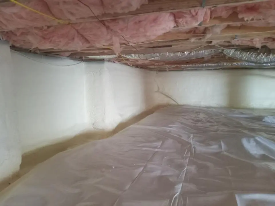 Crawl space encapsulation with closed-cell spray foam for Spray Foam Roofing in Red Hill